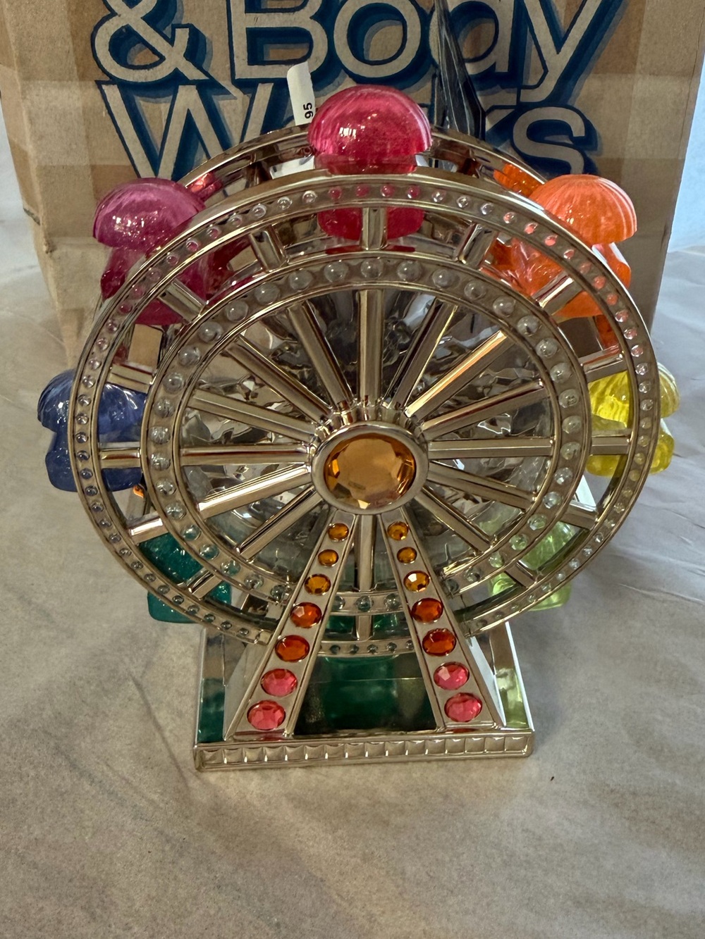 NWT BBW Wallflower Plug Ferris Wheel Crystal Carousel Accent - Multicolor Gems